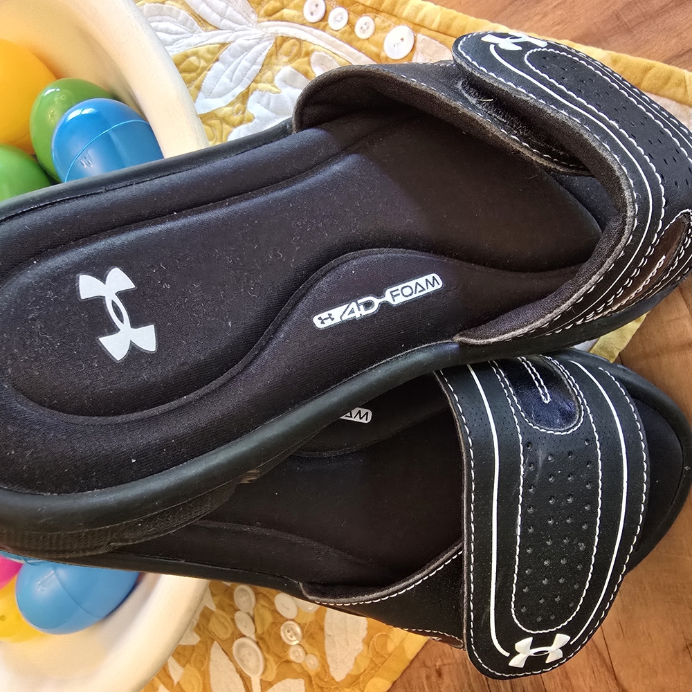 Under Armour Black Slide Sandals